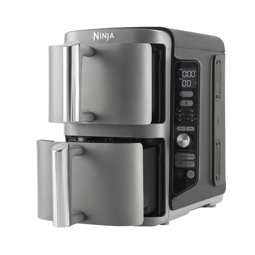 Ninja SL400EU Double Stack XL Friggitrice ad Aria Verticale Doppia Zona 4 Livelli di Cottura e 2 Cassetti Capienza 9