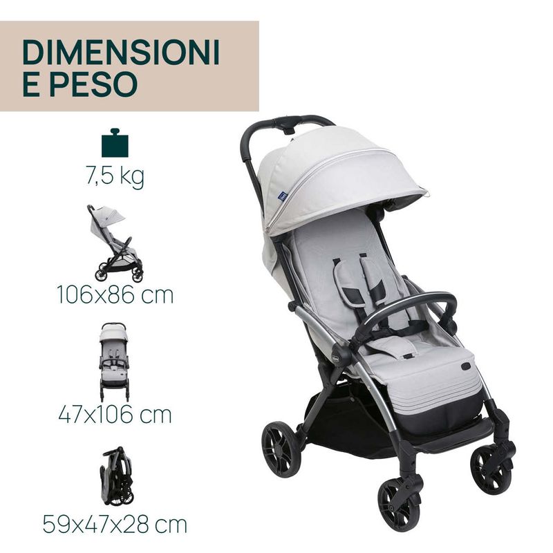 Chicco-Passeggino-4-Ruote-Goody-Xplus-Pearl-Grey