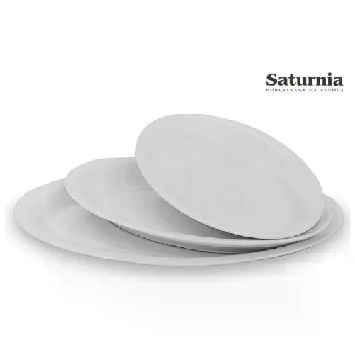 Saturnia-Piatto-Ovale-27cm-Roma-Bianco