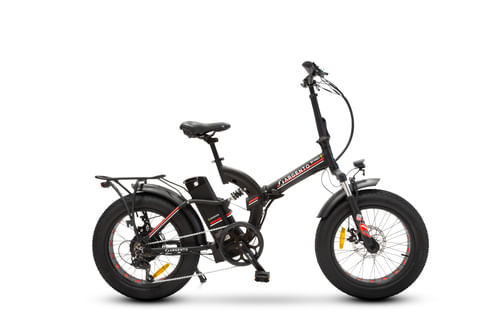 Argento-Foldable-E-bike-BiMax-Rossa-Biammortizzata