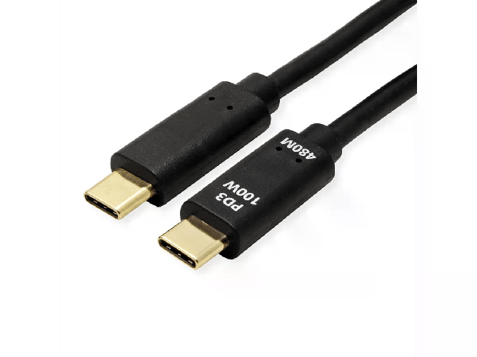 ROLINE/VALUE              Cavo Usb 2.0 C-C 1Mt M/M Bk Contatti Dorati Value Pd 20V/5A