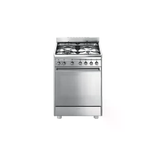 Smeg Cucina 60cm 4 fuochi Forno elettrico 72lt Cl. A inox