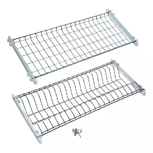 Scolapiatti Acciaio Inox 18-8 2 Piani per Pensili 56 cm