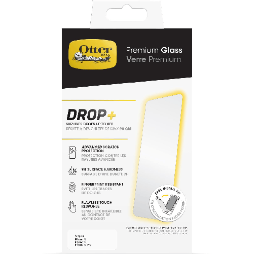 Otterbox pellicola vetro temperato iphone 16e/14/13/13 pro protezione avanzata antimicrobica