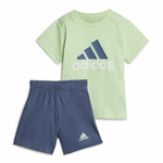 Adidas Completo Sportivo per Neonati Adidas Bl Cotton Set Infantil Azzurro Verde Chiaro