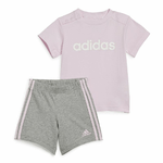 Adidas Completo Sportivo per Neonati Adidas I Lin Co Set Grigio Rosa