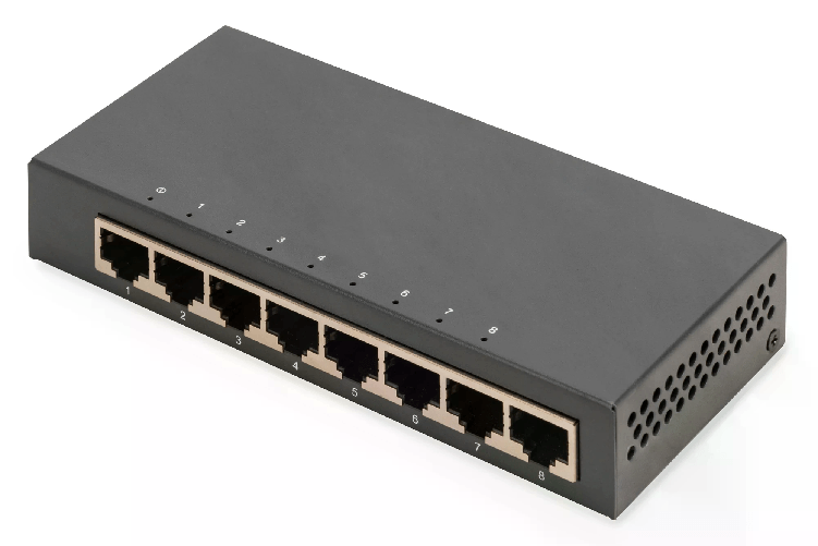 Digitus Switch Gigabit A 8 Porte Desktop Non Gestito Alloggiamento In Metallo