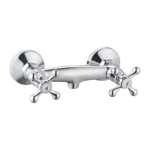Rousseau Rubinetto Bimando Rousseau Beverley Grigio Metallo Ottone 15 cm Doccia