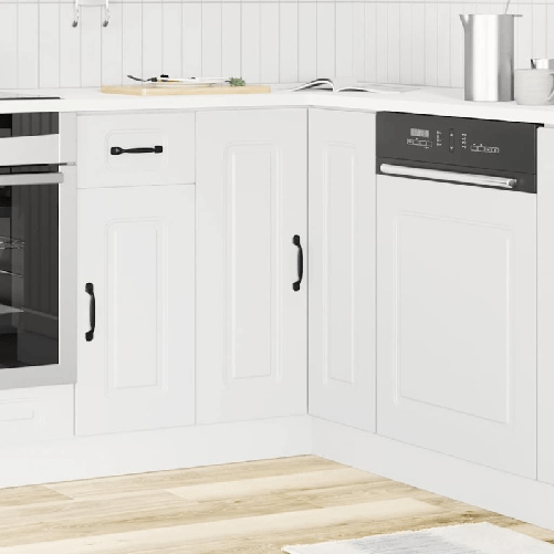 VidaXL Mobile Base ad Angolo Cucina Kalmar Bianco in Legno Multistrato