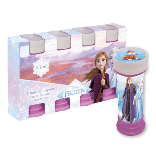 TrAdE Shop Traesio  Bolle Di Sapone 60ml A Tema Frozen Set Da 4 Pz Bomboniera Festa Gioco Bambine 253275 -