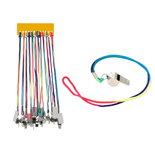 Toys Garden 12 Fischietti in Metallo con Laccetto - 53028