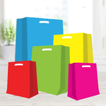 Senza marca SHOPPER PLASTICA PEHD 60my FLORIO 19x4+4x30 TINTA UNITA CHIARA (200PZ)