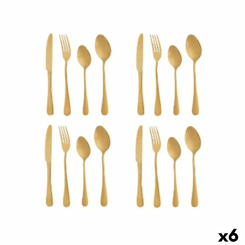 Kinvara Set di Posate Dorato Acciaio inossidabile (6 Unità)