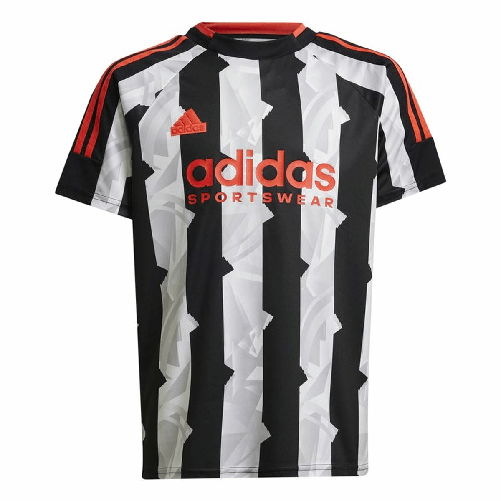 Adidas Maglia a Maniche Corte Bambino Adidas Tiro Bianco Nero