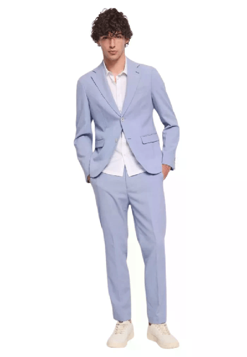 GAUDI&apos; ABITO COMPLETO GIACCA PANTALONE UOMO GAUDI 511GU15003 AZZURRO ORIGINALE PE 2025