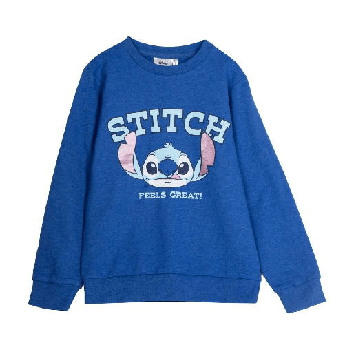 Stitch Felpa senza Cappuccio Stitch Blu scuro