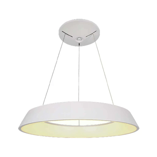 V-TAC Lampadario LED a Sospensione Circolare 48W Dimmerabile TRIAC in Metallo Colore Bianco 4000K