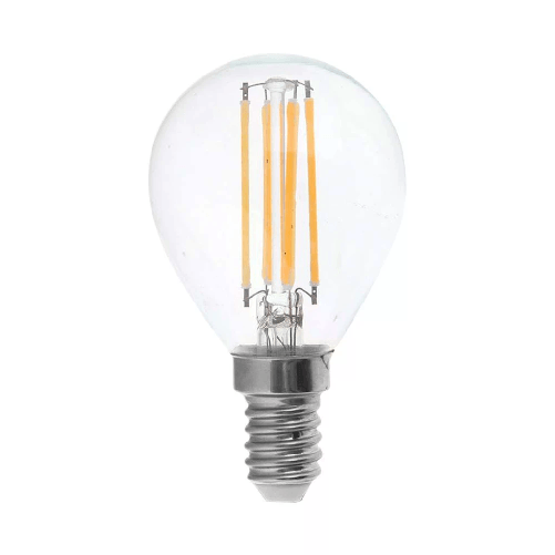 V-TAC Led Bulb - 4W Filament E14 P45 Clear Cover 4500K