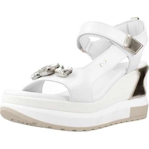 NERO GIARDINI SCARPE SANDALO SANDALI DONNA NERO GIARDINI E410685D PELLE BIANCO ORIGINAL PE2024