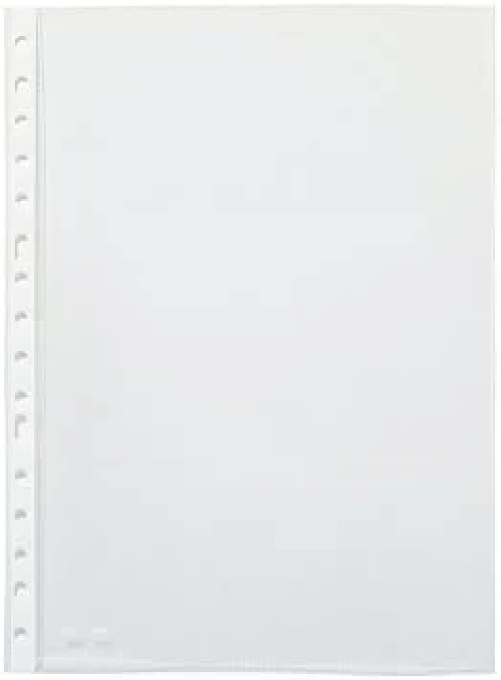 Pardo Confezione da 100 buste trasparenti multiforo Folio 60 micron - Finitura a buccia d'arancia
