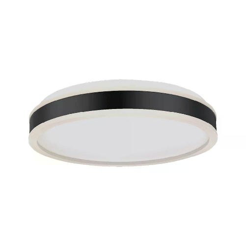 V-TAC Lampadario LED con Montaggio a Plafone 18W Dimmerabile TRIAC d: 350mm h: 62mm Colore Nero 4000K