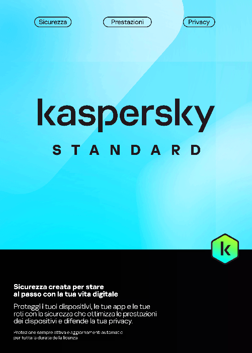 Kaspersky Standard Per 1 Dispositivo 1 Anno Card Bs It - Minimo-50 - Pezzi -