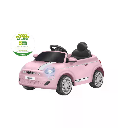 Toyscenterdisofia AUTO FIAT 500E ROSA 12 V