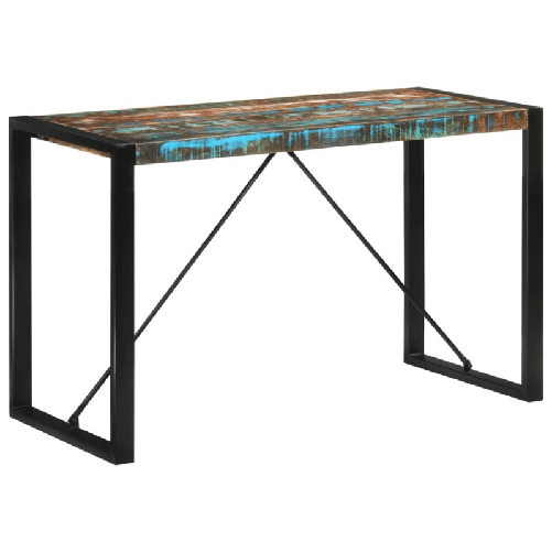 VidaXL Tavolo da Pranzo 120x55x76 cm in Legno Massello di Recupero