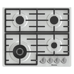 Hisense GM663XB piano cottura Acciaio inox Da incasso 60 cm Gas 4 Fornello(i)