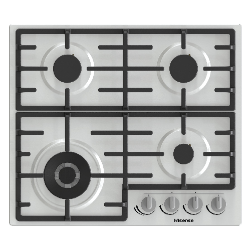 Hisense GM663XB piano cottura Acciaio inox Da incasso 60 cm Gas 4 Fornello(i)