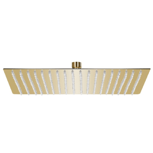 VidaXL Testa Doccia a Pioggia in Acciaio Inox 50x50 cm Quadrata Oro