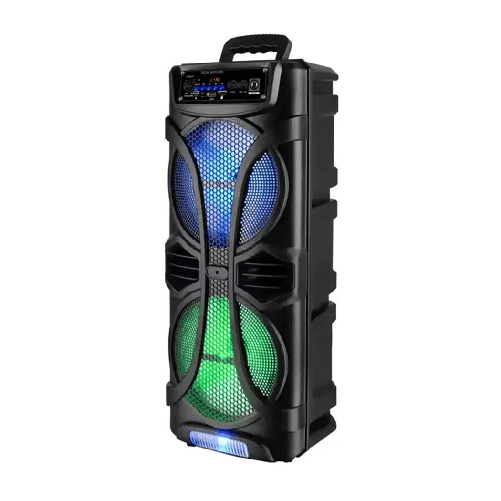 TrAdE Shop Traesio  Cassa Amplificata Sp-53 40w Karaoke Bluetooth Con Microfono Portatile Wireless Trolley -