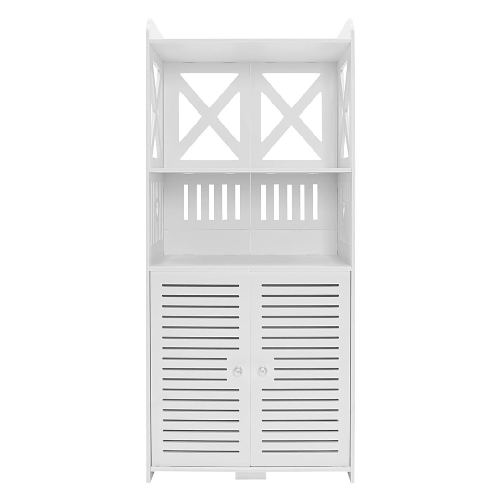 TrAdE Shop Traesio  Armadietto Da Bagno Multiuso Con Porta Scaffali Soggiorno Camera Cucina 40 X 25 X 90 Cm -