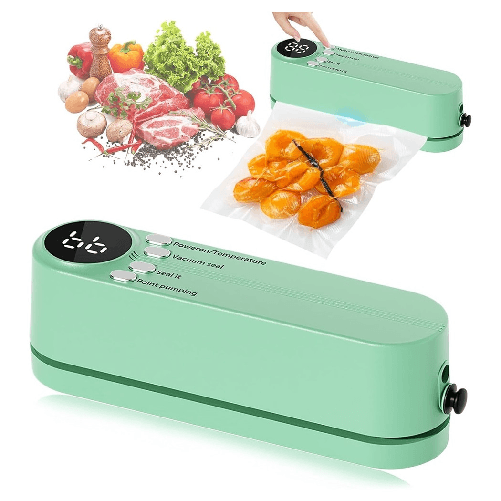 TrAdE Shop Traesio  Mini Sigillatore Per Sottovuoto 7in1 Portatile 3 Velocità Ricaricabile Con 5 Sacchetti -