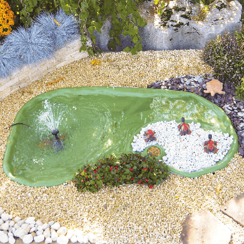 GIARDINI D&#39-ACQUA laghetto per tartarughe green ninjia litri 210 cm 185x108xh32