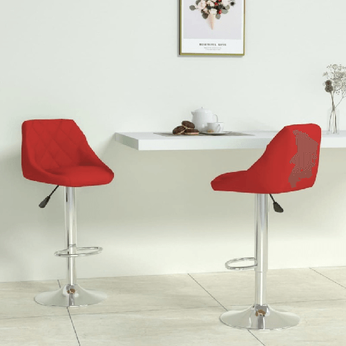 VidaXL Sgabelli da Bar 2 pz Rosso Vino in Similpelle