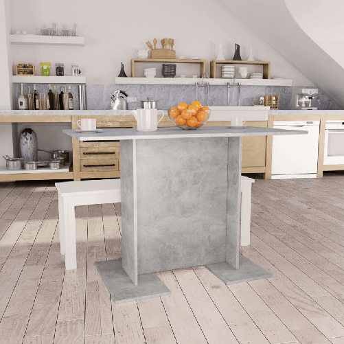 VidaXL Tavolo da Pranzo Grigio Cemento 110x60x75 cm Legno Multistrato