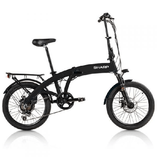 SHARP BRNO (BK-BM04E-B) FOLDABLE E-BIKE (NERA) - BICICLETTA ELETTRICA - RUOTE 20""X2.25""