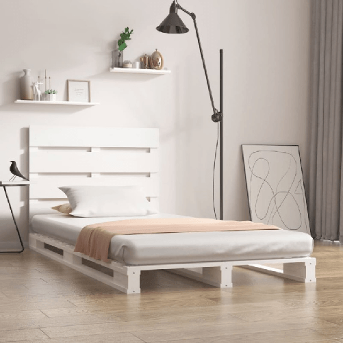 VidaXL Giroletto senza Materasso Bianco 90x200 cm Legno Massello Pino