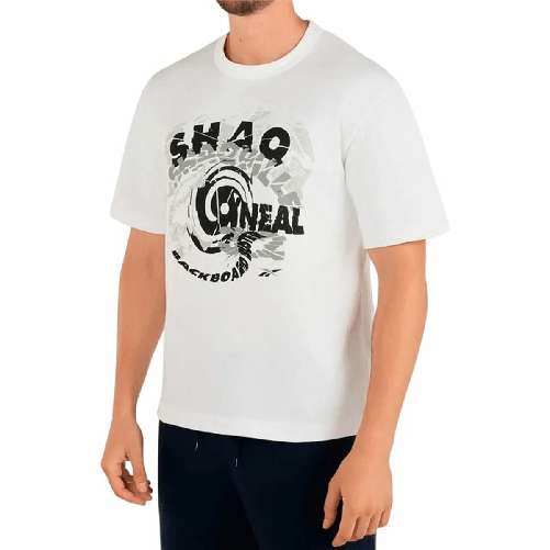Reebok Maglia a Maniche Corte Uomo Reebok Gs Hs Shaq Spiral Te Bianco