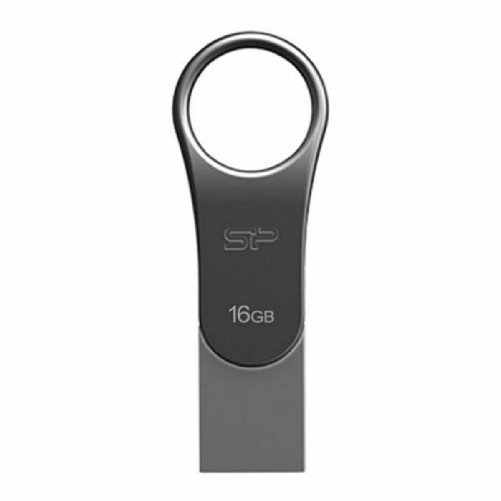 Silicon Power Memoria USB Silicon Power SP016GBUC3C80V1S Nero titanio 16 GB
