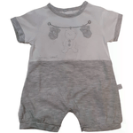 Nazareno Gabrielli Pagliaccetto Neonato/a Bianco/Grigio Ricamato NG3530
