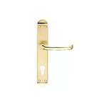 Masidef Guarnitura con placca serie Bruna - 85 mm. - foro yale - ottone bronzato