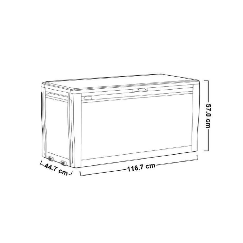 Baule-Cassapanca-Contenitore-con-Seduta-Ruote-Resina-Giardino-Esterno-Plastica