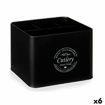 Kinvara Cestino Multiuso Posate Nero Metallo 18 x 13,3 x 15,3 cm (6 Unità)