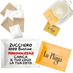 20Tipici  "20tipici" Bustine di Zucchero Bianco e/o Canna Personalizzate con Logo/Scritta/Foto