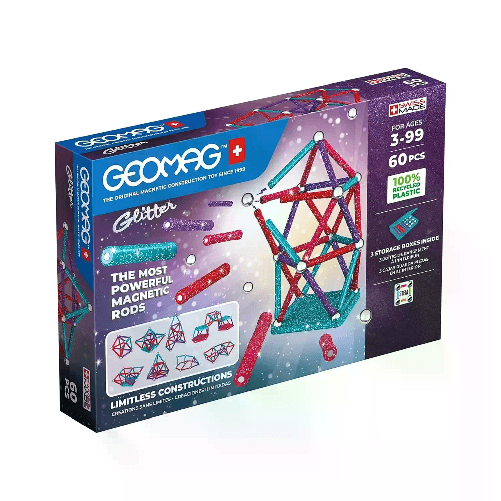 GEOMAG                                                       Geomag Glitter Recycled 60 Pezzi