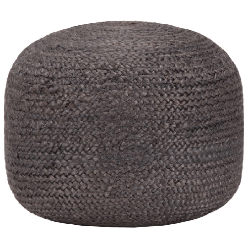 VidaXL Pouf Lavorato a Mano Grigio Scuro 45x30 cm in Juta