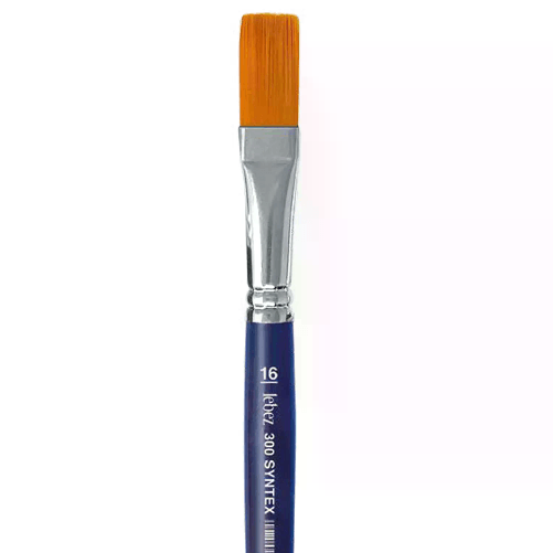 LEBEZ                                                         PENNELLI IN SETOLA SINTETICA LEBEZ SYNTEX PUNTA PIATTA MISURA N.16 - SET 12 PEZZI