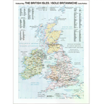 BELLETTI Carta Geografica Madrelingua Isole Britanniche